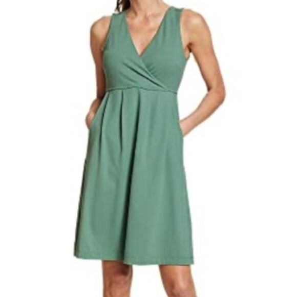 Eddie Bauer Dresses & Skirts - Eddie Bauer Aster 7 Day Crossover Waist Dress Moisture-Seafoam- size small